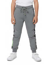 KIDS Grey Performance Joggers Trouser with Camo Side Stripe - Smgarment's